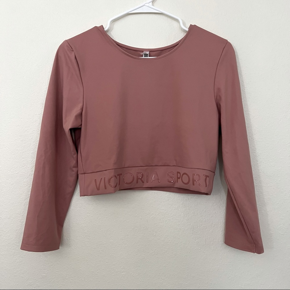 Victoria’s Secret Sport cropped long sleeve workout top